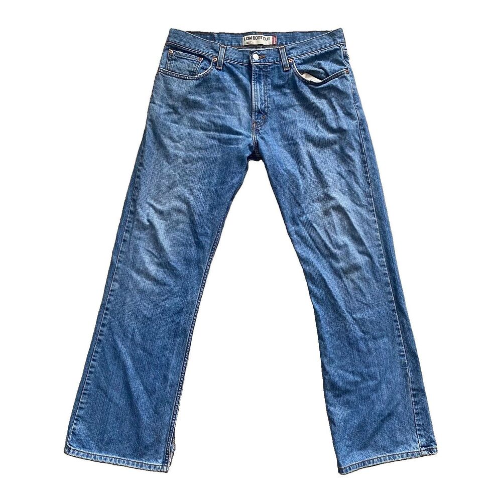 Y2K Levi’s 527 Low Boot Cut Jeans 34x32 2007 Flare Low Rise Blue Denim